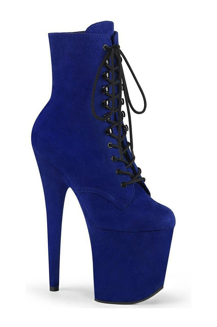 Pleaser Blue Ankle Boots Platform Stripper Shoes | Buy at Sexyshoes.com