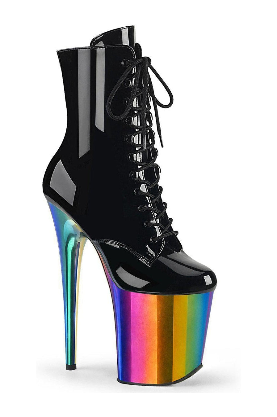 Pleaser Black Ankle Boots Platform Stripper Shoes | Buy at Sexyshoes.com