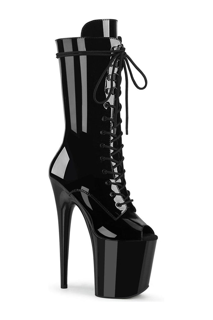 Pleaser Black Ankle Boots Platform Stripper Shoes | Buy at Sexyshoes.com