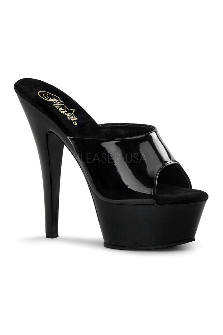 Pleaser Black Slides Platform Stripper Shoes | Buy at Sexyshoes.com