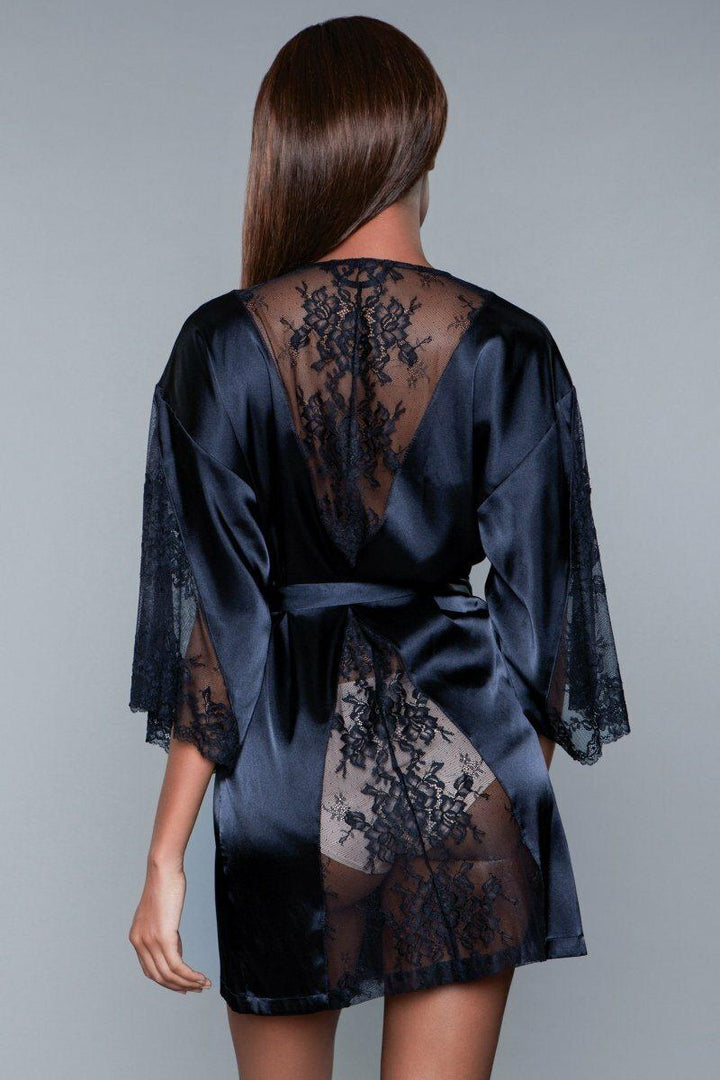 Satin and Lace Robe-Robes-BeWicked-SEXYSHOES.COM