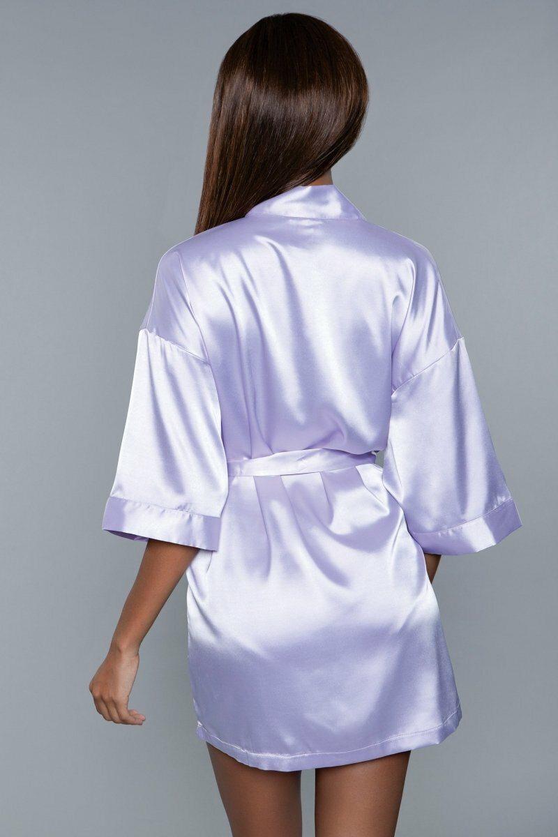 Short Satin Robe-Robes-BeWicked-SEXYSHOES.COM