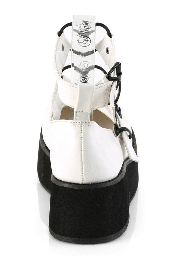 SPRITE-02 Mary Jane | White Faux Leather-Mary Janes-Demonia-SEXYSHOES.COM