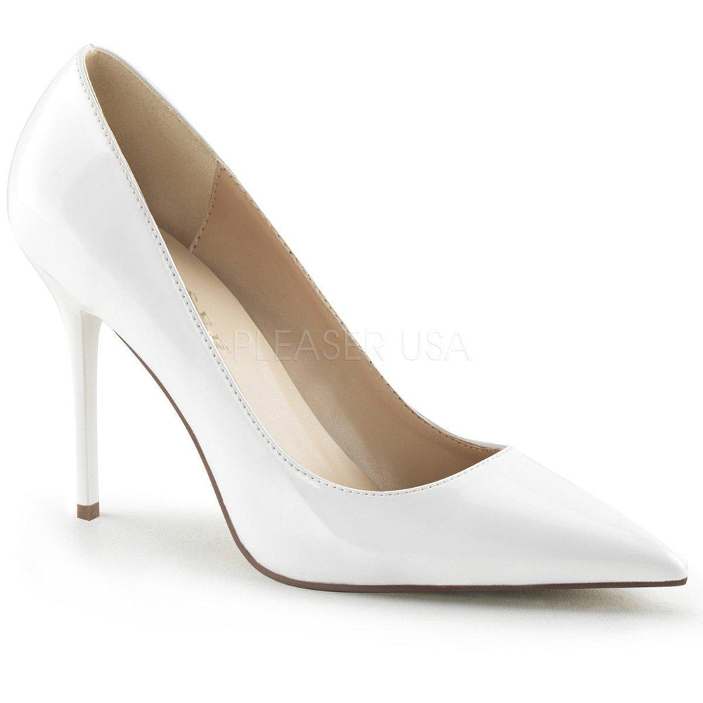 SS-CLASSIQUE-20 | White Patent-Final Sale-Pumps-SEXYSHOES.COM