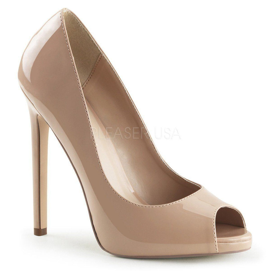 SEXY-42 Pump | Nude Patent-Pleaser-SEXYSHOES.COM