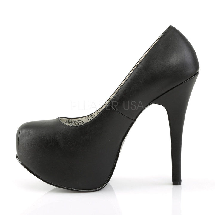 SS-TEEZE-06W Pump | Black Faux Leather-Footwear-Pleaser Brand-Black-11-Faux Leather-SEXYSHOES.COM