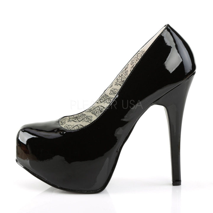 SS-TEEZE-06W Pump | Black Patent-Footwear-Pleaser Brand-Black-16-Patent-SEXYSHOES.COM