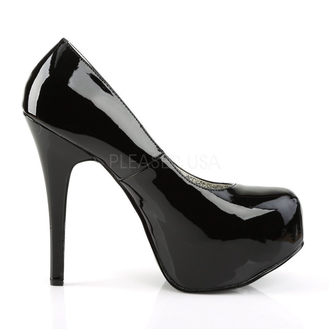 SS-TEEZE-06W Pump | Black Patent-Footwear-Pleaser Brand-Black-16-Patent-SEXYSHOES.COM