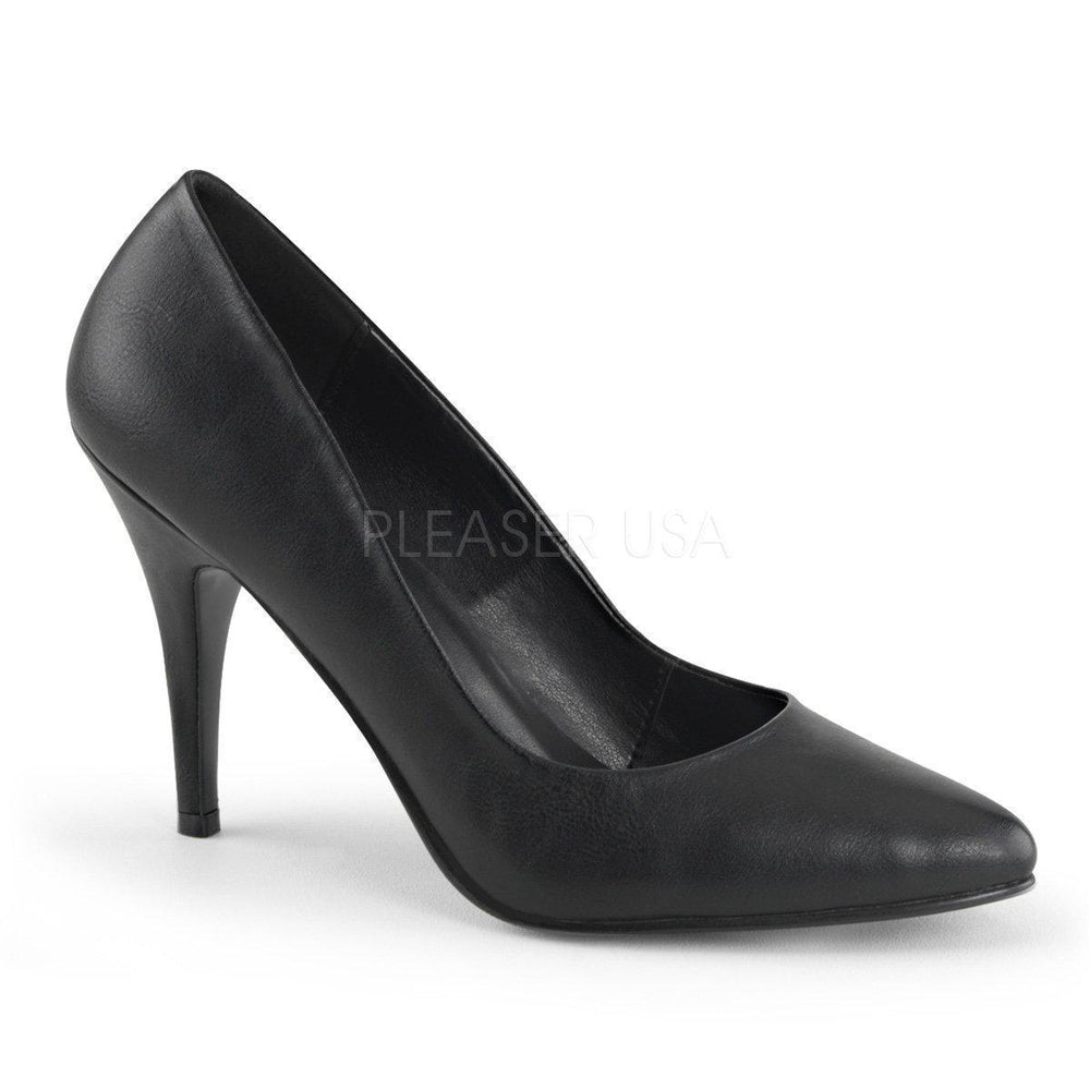 SS-VANITY-420 | Black Faux Leather-Final Sale-SEXYSHOES.COM