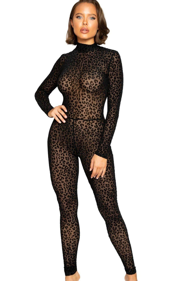 Velvet Leopard Bodystocking-Roma-SEXYSHOES.COM