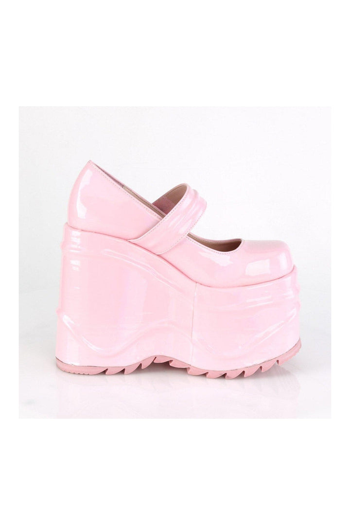 WAVE-32 Mary Jane | Hologram Faux Leather-Mary Janes-Demonia-SEXYSHOES.COM